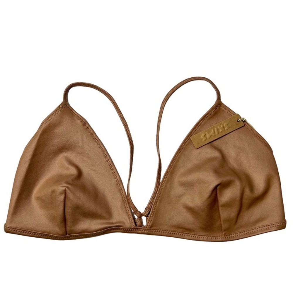 SKIMS Wet Jersey Triangle Bralette Sienna Large